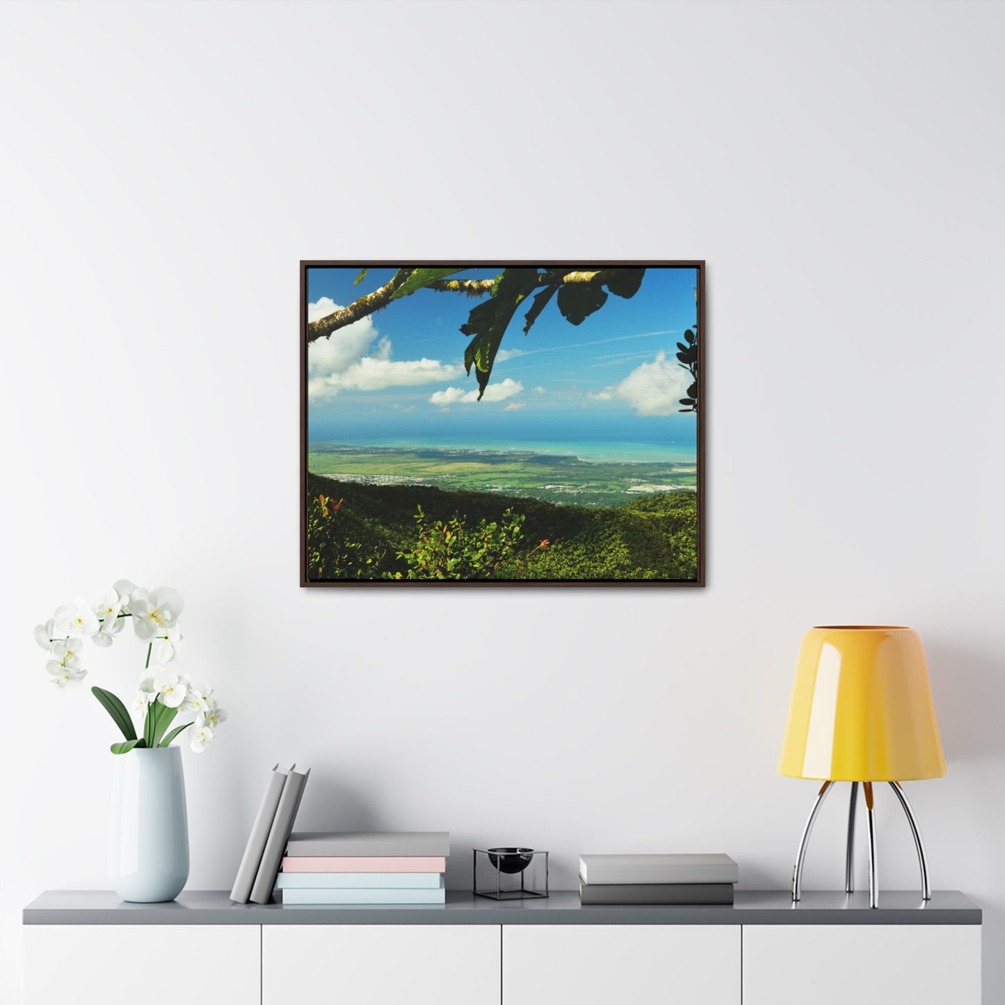 Rainforest Trails & Views - Gallery Canvas Wraps, Horizontal Frame - El Yunque National Forest - Puerto Rico - View from Tres Picachos - El Yunque Trail - Green Forest Home