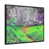 Rainforest Trails & Views - Gallery Canvas Wraps, Horizontal Frame - El Yunque National Forest - Puerto Rico - Path in camping zone near peaks - Color Enhanced - Green Forest Home