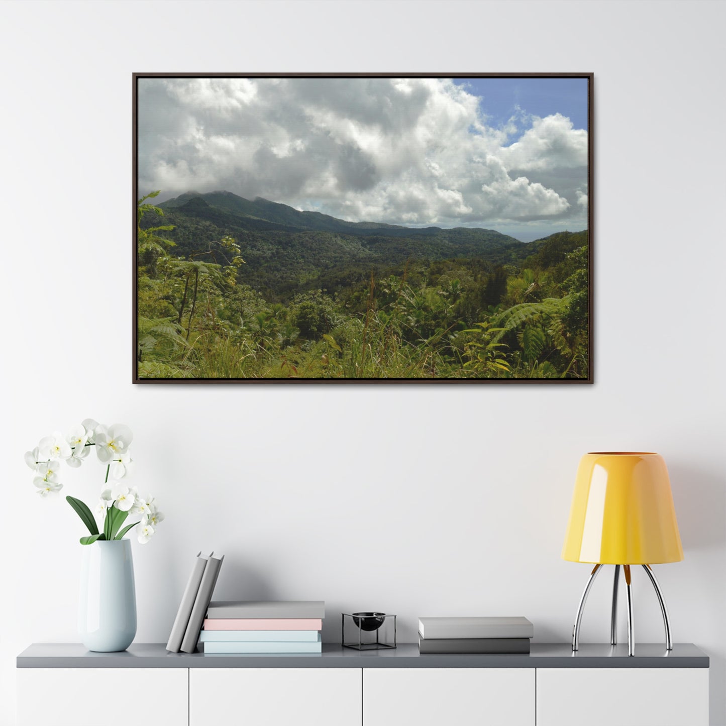 Rainforest Trails & Views - Gallery Canvas Wraps, Horizontal Frame - El Yunque National Forest - Puerto Rico - View from PR191 closed forest road - Green Forest Home