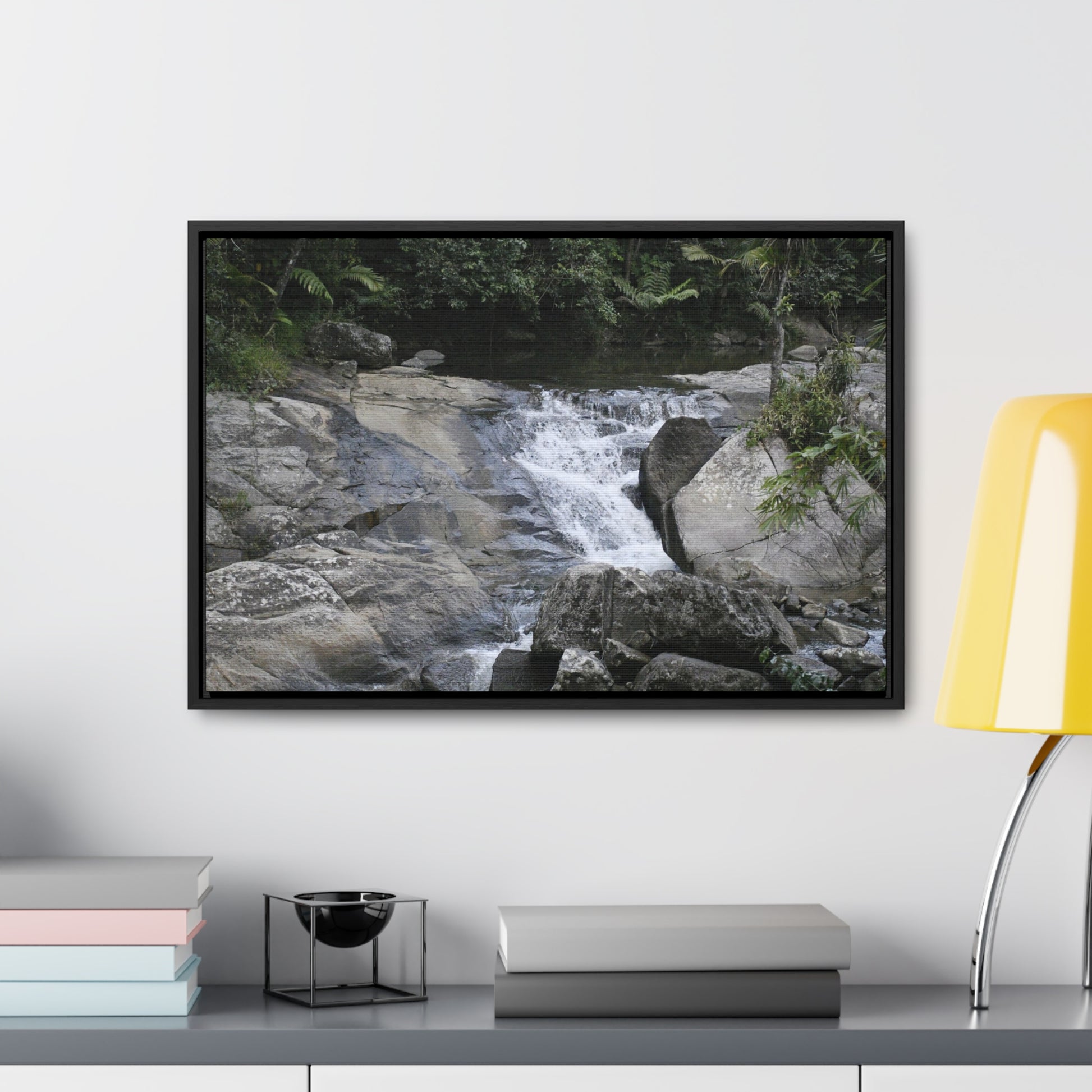 Rainforest Trails & Views - Gallery Canvas Wraps, Horizontal Frame - El Yunque National Forest - Puerto Rico - Nice ponds above the bridge and next toi Rio Sabana Park camping grounds - Green Forest Home