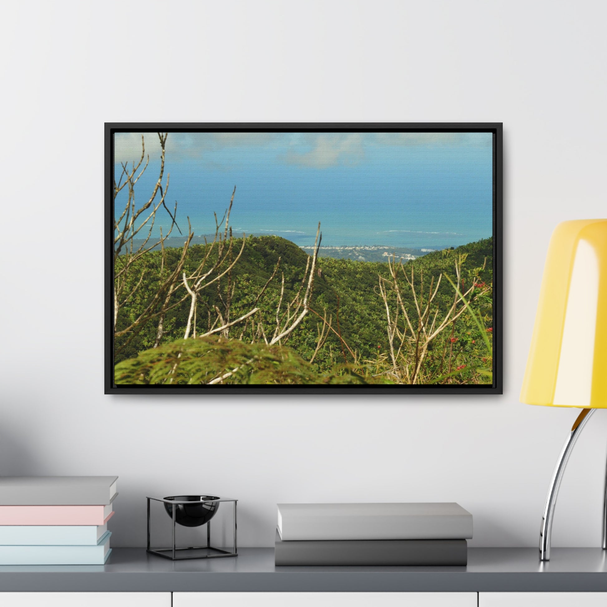 Rainforest Trails & Views - Gallery Canvas Wraps, Horizontal Frame - El Yunque National Forest - Puerto Rico - View from Tres Picachos - El Yunque Trail - Green Forest Home