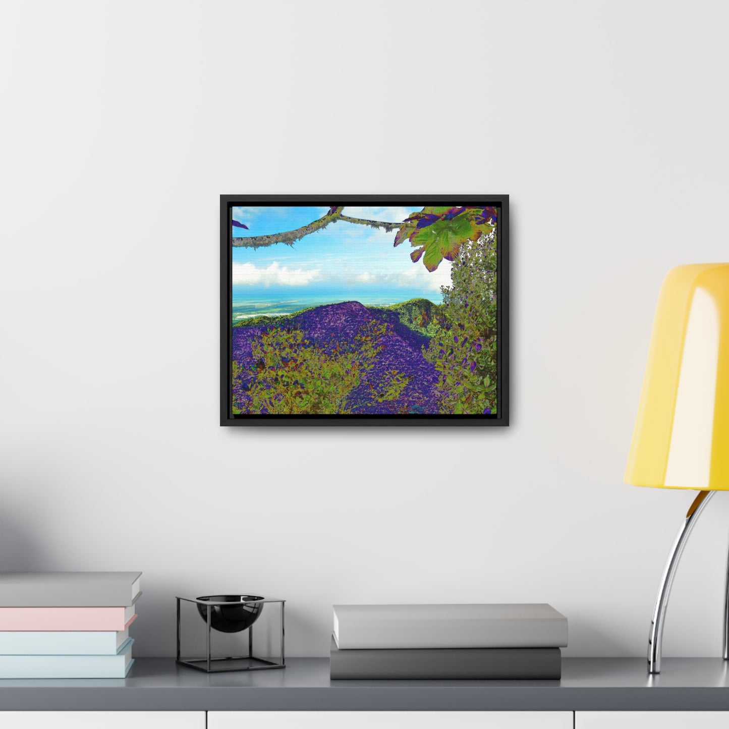 Rainforest Trails & Views - Gallery Canvas Wraps, Horizontal Frame - El Yunque National Forest - Puerto Rico - View from Tres Picachos - color enhanced - Green Forest Home