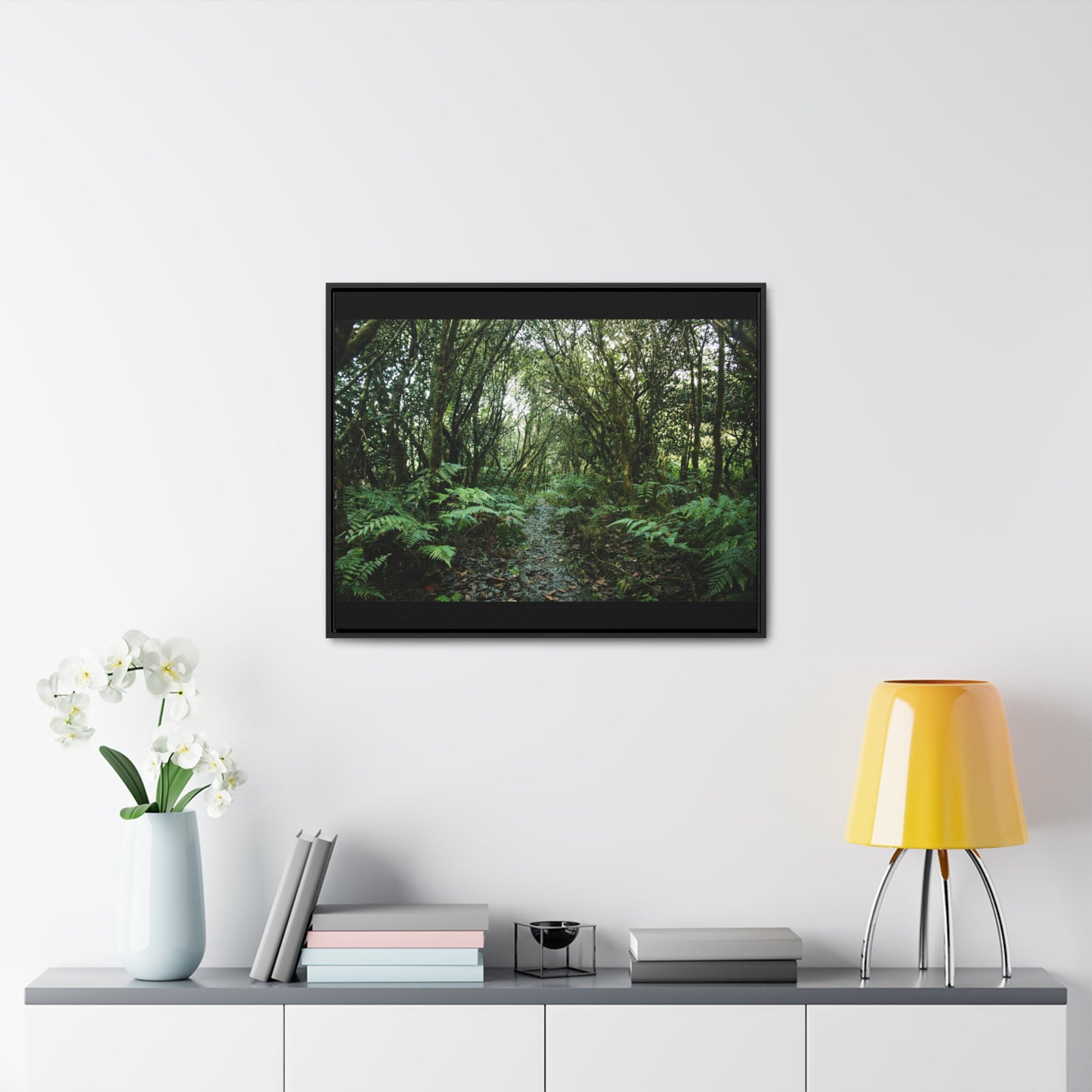 Rainforest Trails & Views - Gallery Canvas Wraps, Horizontal Frame - El Yunque National Forest - Puerto Rico - Tradewinds trail cloud forest - Green Forest Home