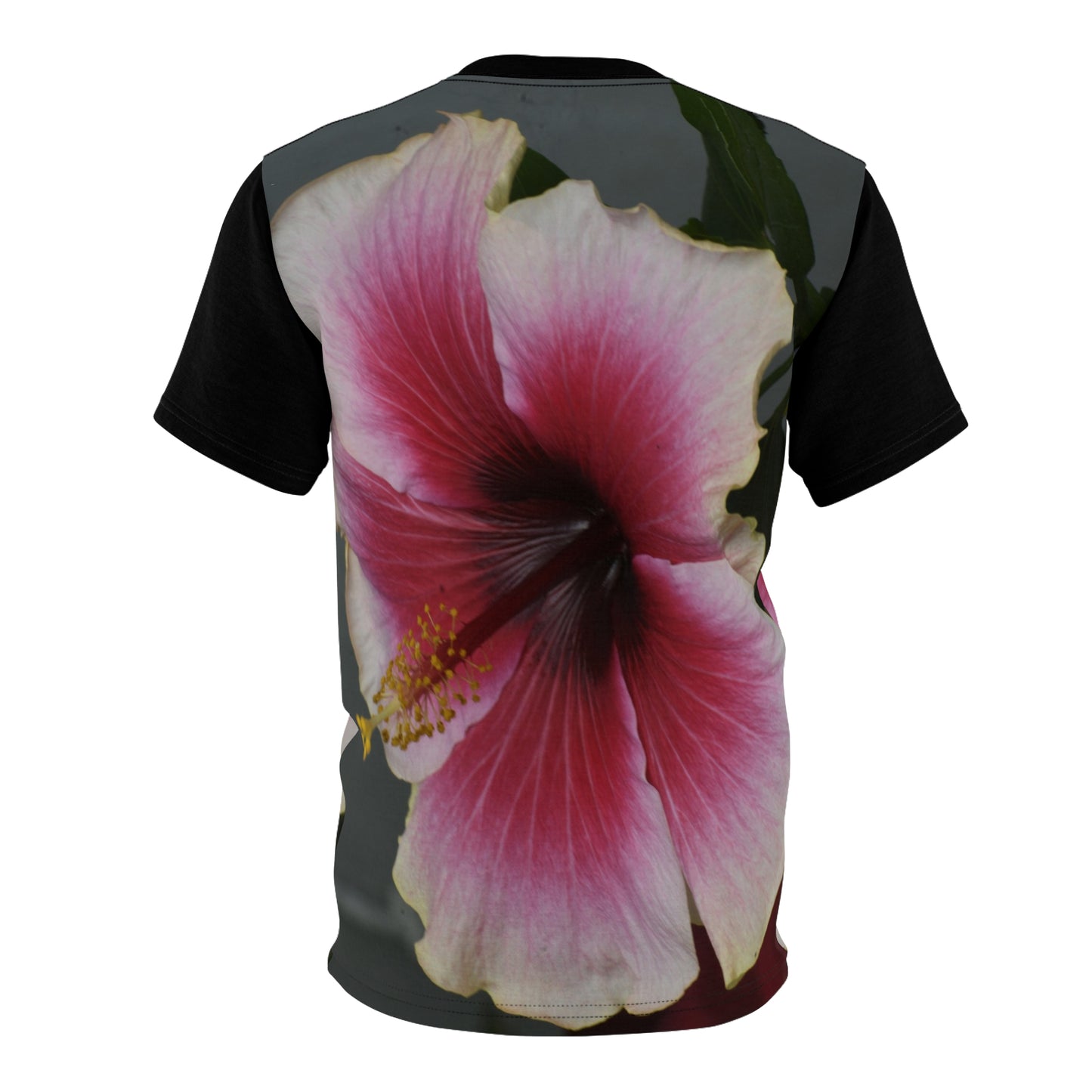 Unisex Cut & Sew Tee (AOP - All Over Print US Made): Tropical Amapola Flower from Puerto Rico Garden - Radiate Your Style!