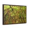 Rainforest Trails & Views - Gallery Canvas Wraps, Horizontal Frame - El Yunque National Forest - Puerto Rico - Deep forest explorations - reveal a boulder with 3 Sierra Palm red roots on it seeking the water level