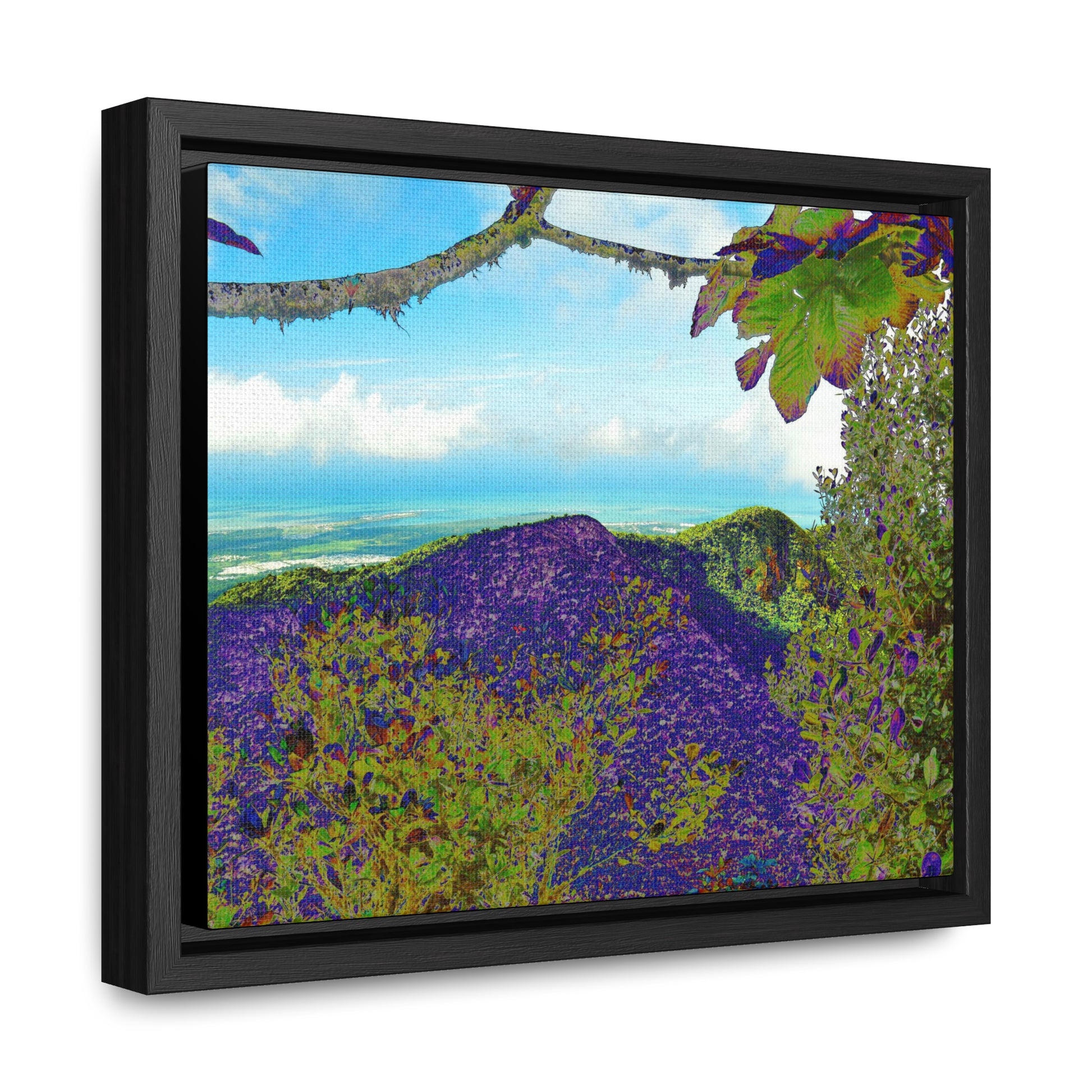 Rainforest Trails & Views - Gallery Canvas Wraps, Horizontal Frame - El Yunque National Forest - Puerto Rico - View from Tres Picachos - color enhanced - Green Forest Home