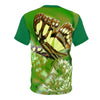 Unisex Cut & Sew Tee (AOP) - Butterfly with colors adjusted to the rainforest - El Yunque PR