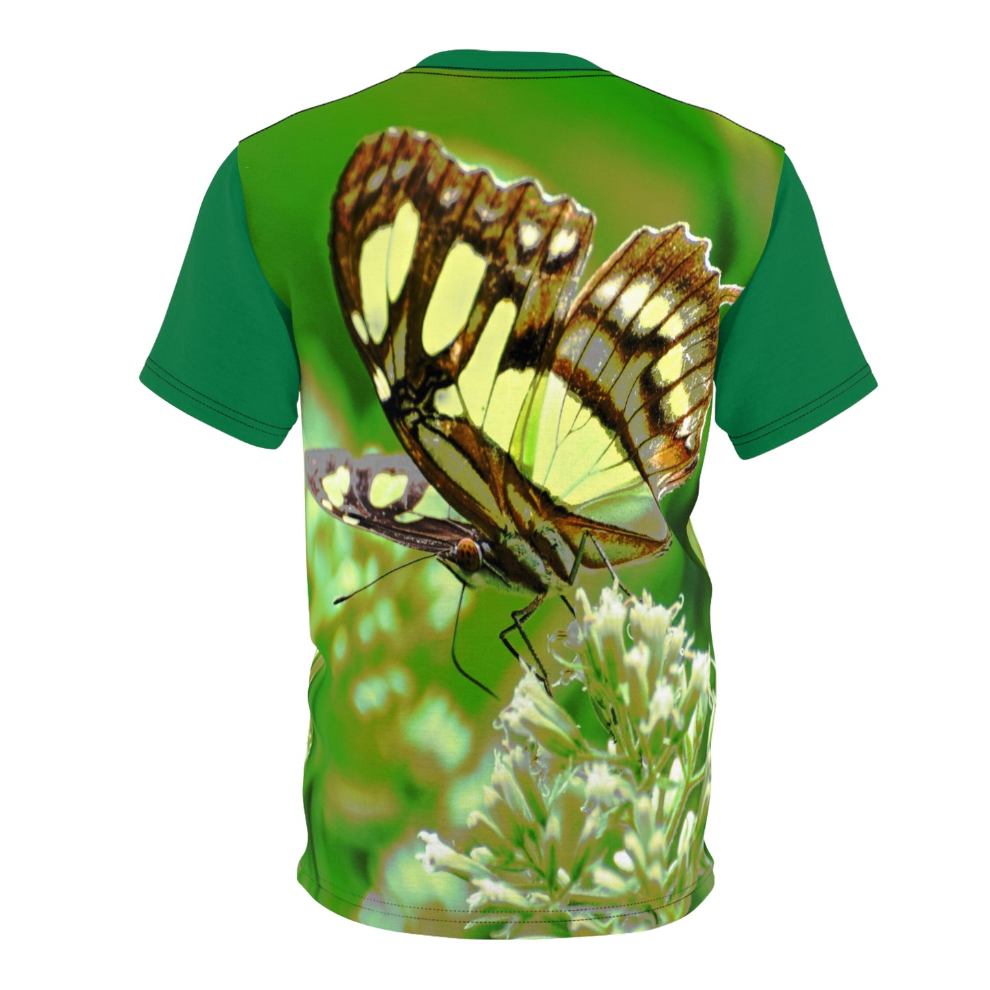 Unisex Cut & Sew Tee (AOP) - Butterfly with colors adjusted to the rainforest - El Yunque PR