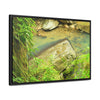 Rainforest Trails & Views - Gallery Canvas Wraps, Horizontal Frame - El Yunque National Forest - Puerto Rico - La Mina River & Trail - huge boulder - Green Forest Home