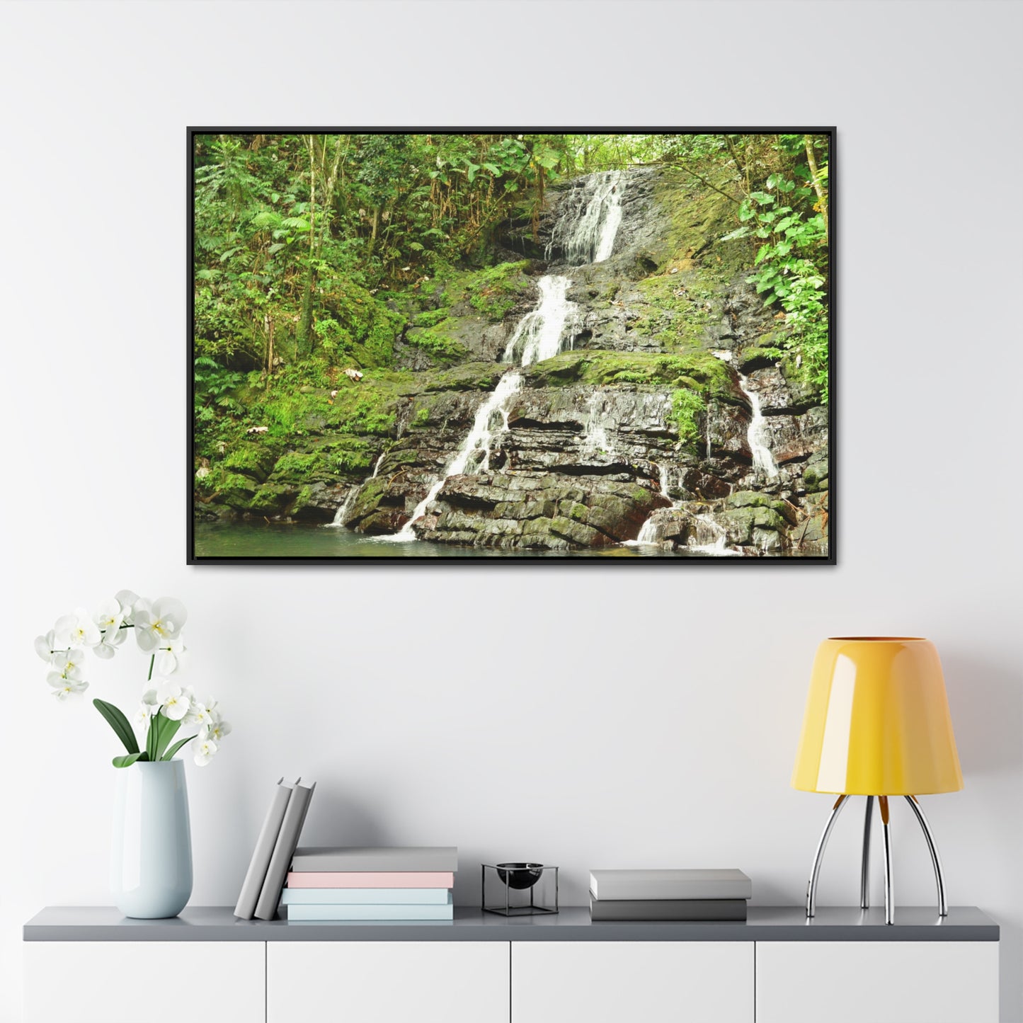 Rainforest Trails & Views - Gallery Canvas Wraps, Horizontal Frame - El Yunque National Forest - Puerto Rico - View from La Coca Trail - Green Forest Home