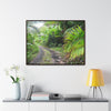 Rainforest Trails & Views - Gallery Canvas Wraps, Horizontal Frame - El Yunque National Forest - Puerto Rico - Closed PR191 road & landlside - Green Forest Home