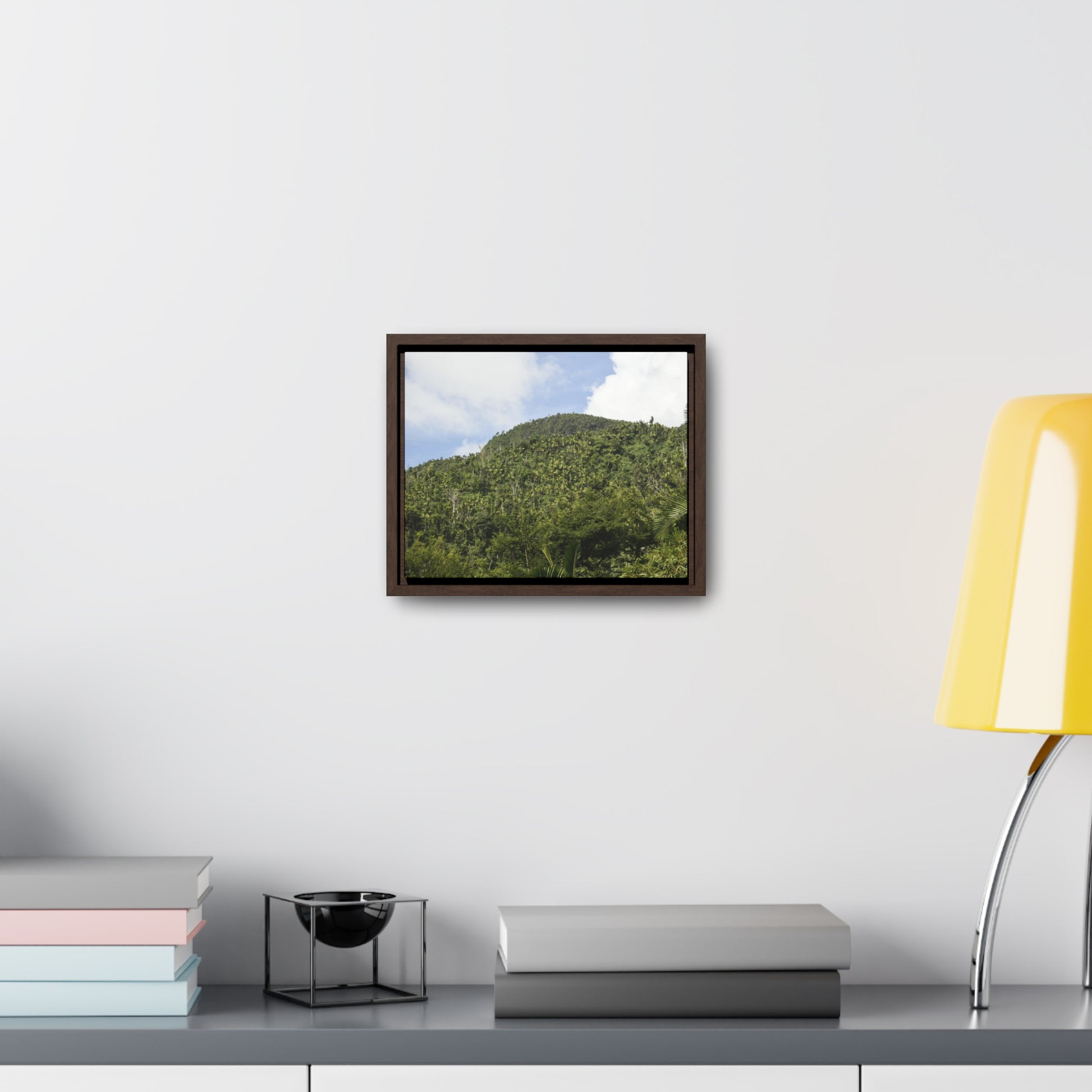 Rainforest Trails & Views - Gallery Canvas Wraps, Horizontal Frame - El Yunque National Forest - Puerto Rico - Rio Sabana park dense forest mountains - Green Forest Home