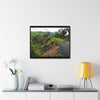 Rainforest Trails & Views - Gallery Canvas Wraps, Horizontal Frame - El Yunque National Forest - Puerto Rico - Closed PR191 road & landlside - Green Forest Home