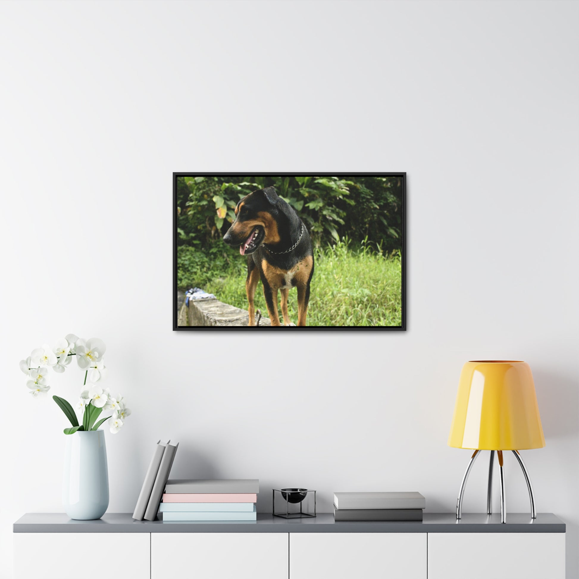 Rainforest Trails & Views - Gallery Canvas Wraps, Horizontal Frame - El Yunque National Forest - Puerto Rico - Rio Sabana Cubuy River - Firo the dog explorer - Green Forest Home