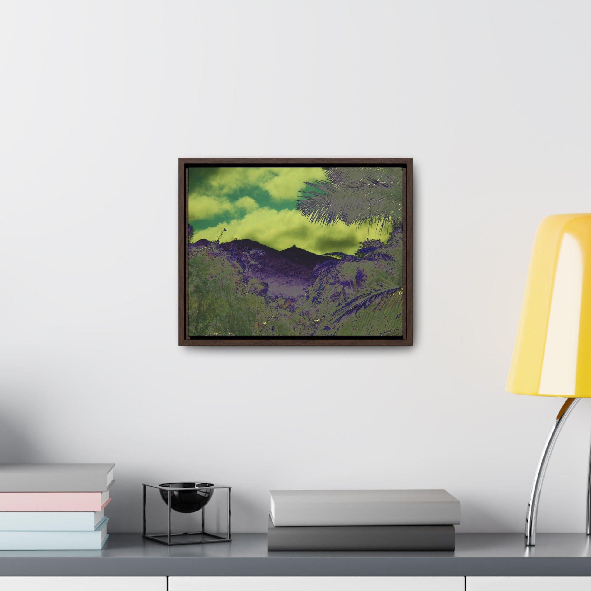 Rainforest Trails & Views - Gallery Canvas Wraps, Horizontal Frame - El Yunque National Forest - Puerto Rico - Mt Britton road view of Mt Britton - color enhanced - Green Forest Home