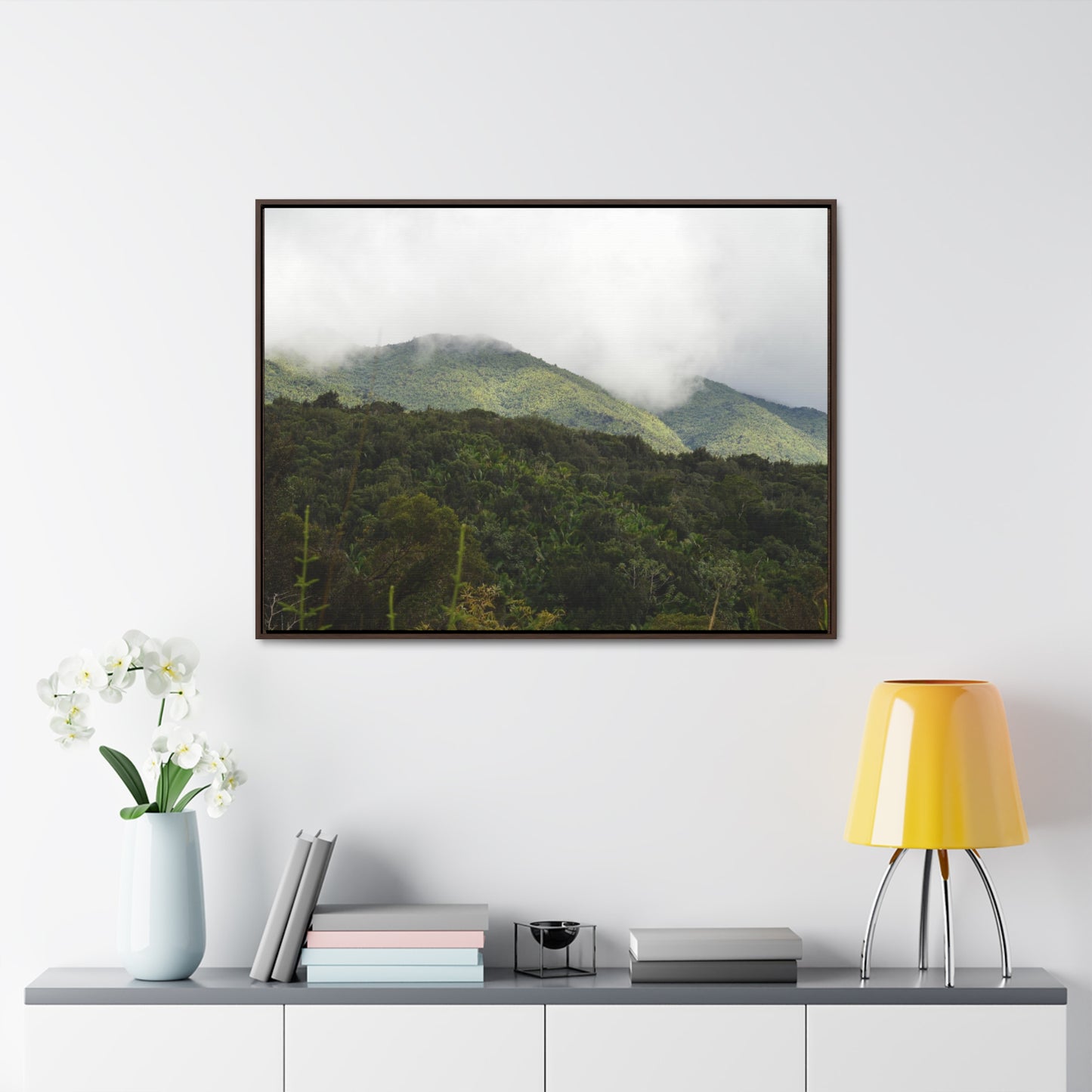 Rainforest Trails & Views - Gallery Canvas Wraps, Horizontal Frame - El Yunque National Forest - Puerto Rico - View from Closed PR191 road - Green Forest Home