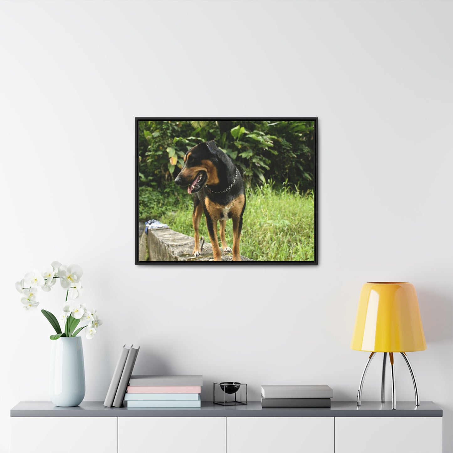 Rainforest Trails & Views - Gallery Canvas Wraps, Horizontal Frame - El Yunque National Forest - Puerto Rico - Rio Sabana Cubuy River - Firo the dog explorer - Green Forest Home