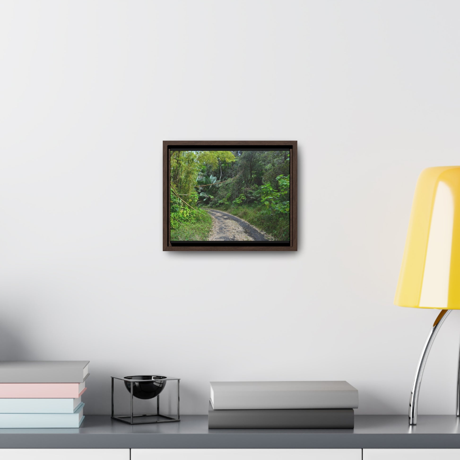 Rainforest Trails & Views - Gallery Canvas Wraps, Horizontal Frame - El Yunque National Forest - Puerto Rico - Closed PR191 forested road - Green Forest Home