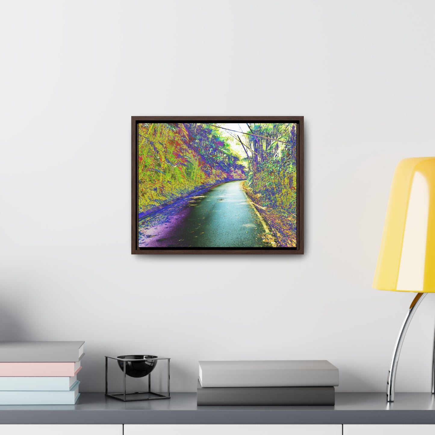 Rainforest Trails & Views - Gallery Canvas Wraps, Horizontal Frame - El Yunque National Forest - Puerto Rico - Mt Britton Loop road - color enhanced - Green Forest Home