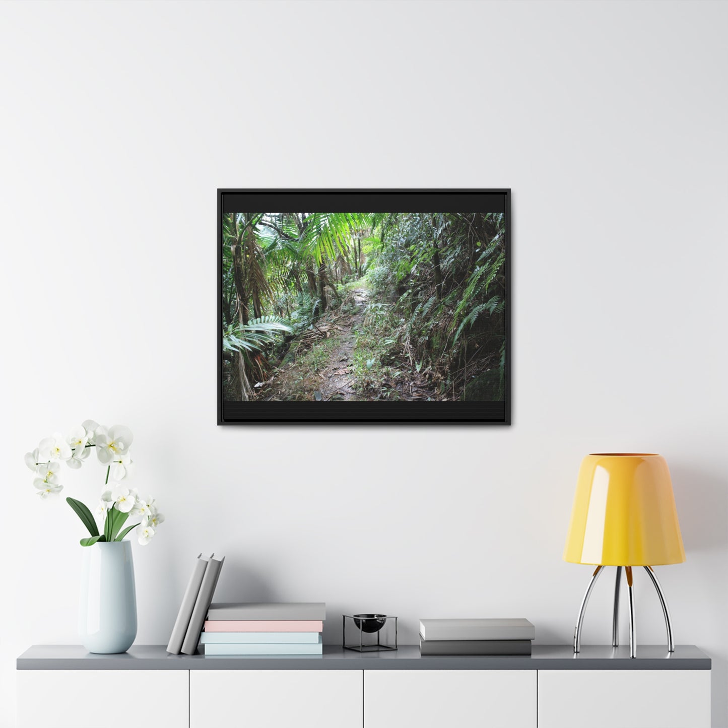 Rainforest Trails & Views - Gallery Canvas Wraps, Horizontal Frame - El Yunque National Forest - Puerto Rico - Early Tradewinds trail - Green Forest Home