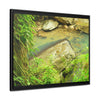 Rainforest Trails & Views - Gallery Canvas Wraps, Horizontal Frame - El Yunque National Forest - Puerto Rico - La Mina River & Trail - huge boulder - Green Forest Home