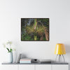 Rainforest Trails & Views - Gallery Canvas Wraps, Horizontal Frame - El Yunque National Forest - Puerto Rico - A close view of the Sierra Palm tree