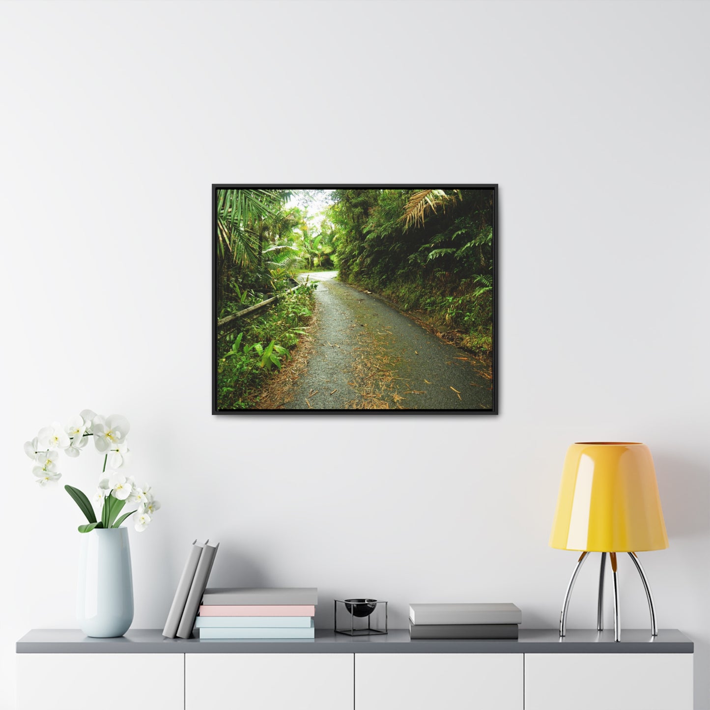 Rainforest Trails & Views - Gallery Canvas Wraps, Horizontal Frame - El Yunque National Forest - Puerto Rico - The winding El Yunque main road PR 191 near the top