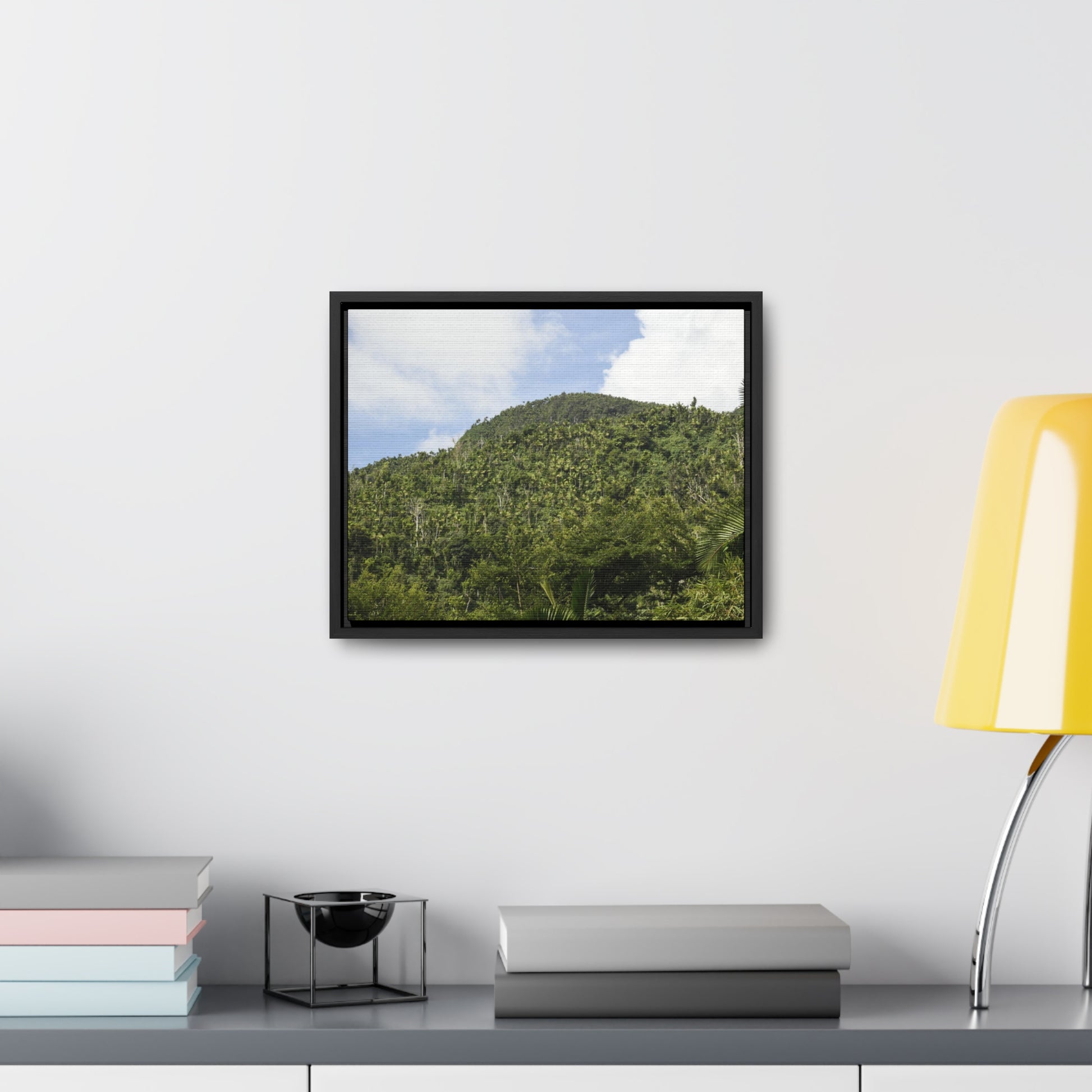 Rainforest Trails & Views - Gallery Canvas Wraps, Horizontal Frame - El Yunque National Forest - Puerto Rico - Rio Sabana park dense forest mountains - Green Forest Home