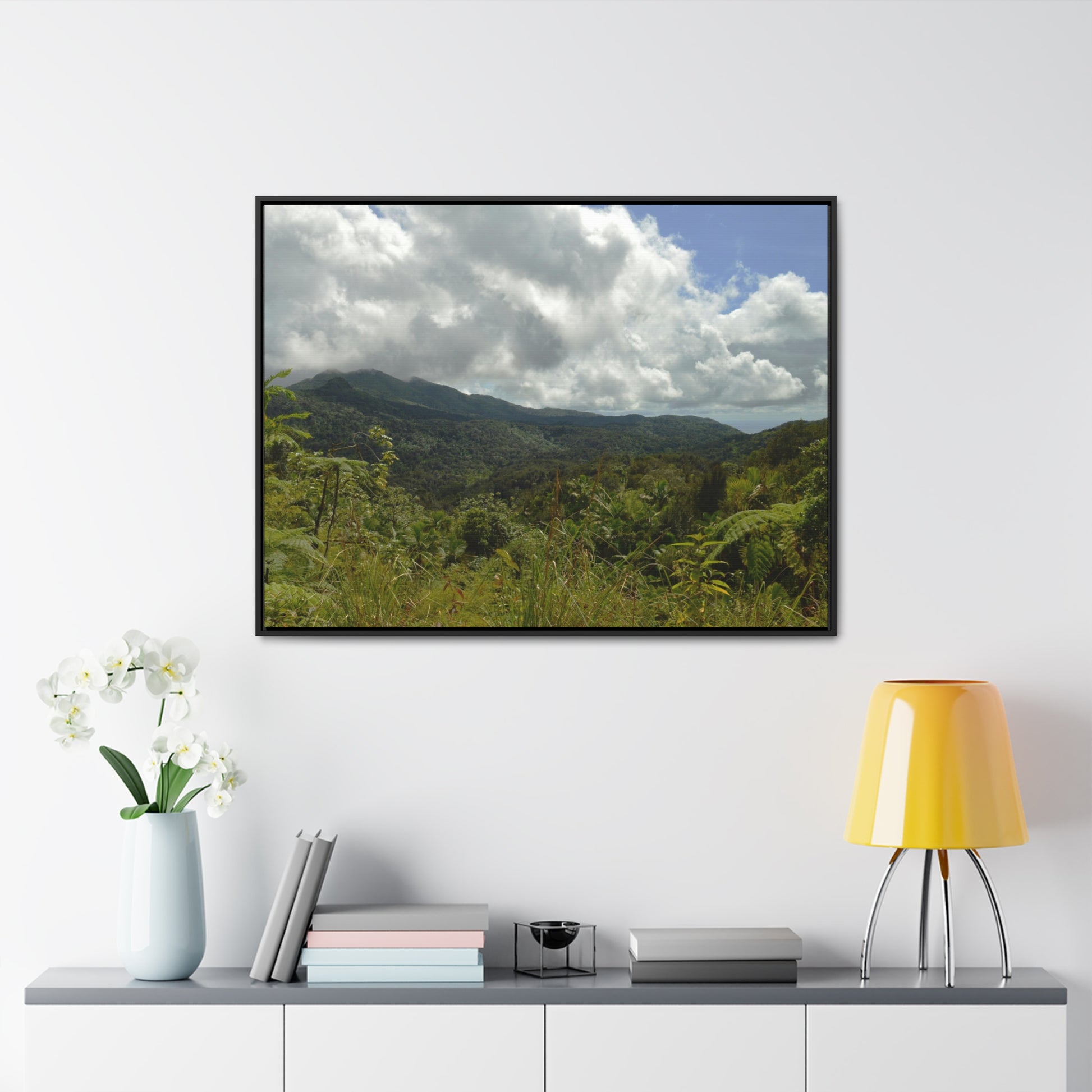 Rainforest Trails & Views - Gallery Canvas Wraps, Horizontal Frame - El Yunque National Forest - Puerto Rico - View from PR191 closed forest road - Green Forest Home