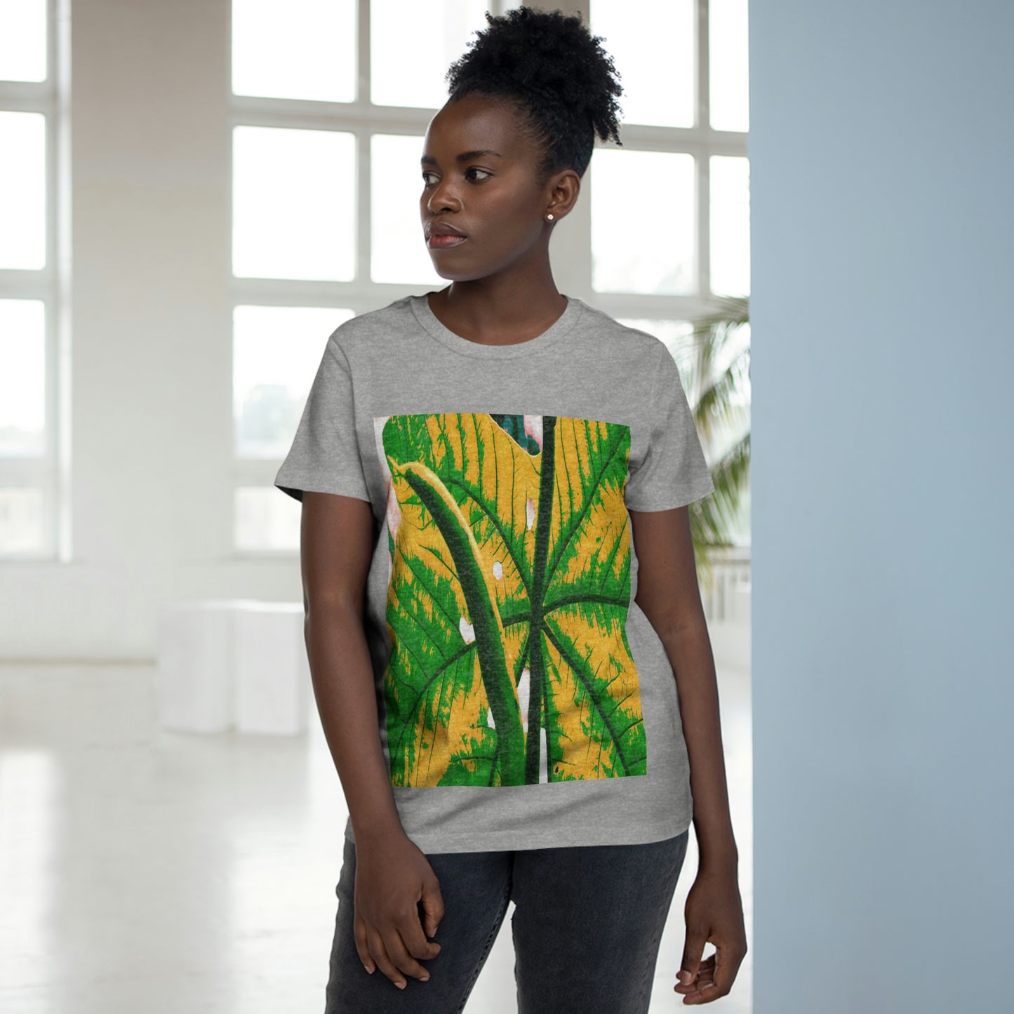 Printed in AUSTRALIA - Women’s Maple Tee - Yagrumo Tree leaf - El Yunque rainforest - Alien Vision 👽