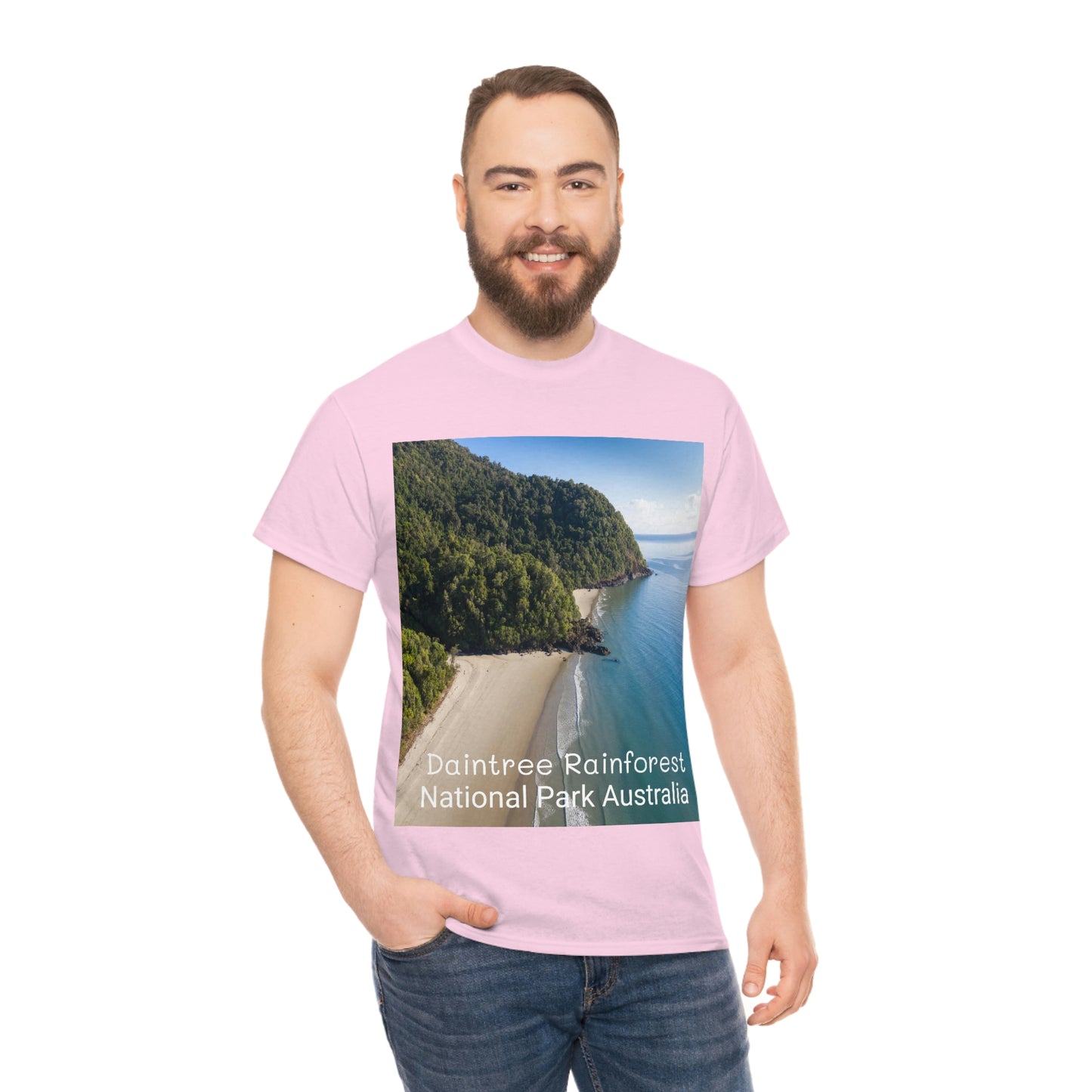 AU-PRINT UNISEX GILDAN 5000 - Heavy Cotton Tee - DAINTREE RAINFOREST National Park - Australia - Printed in AU by The Print Bar