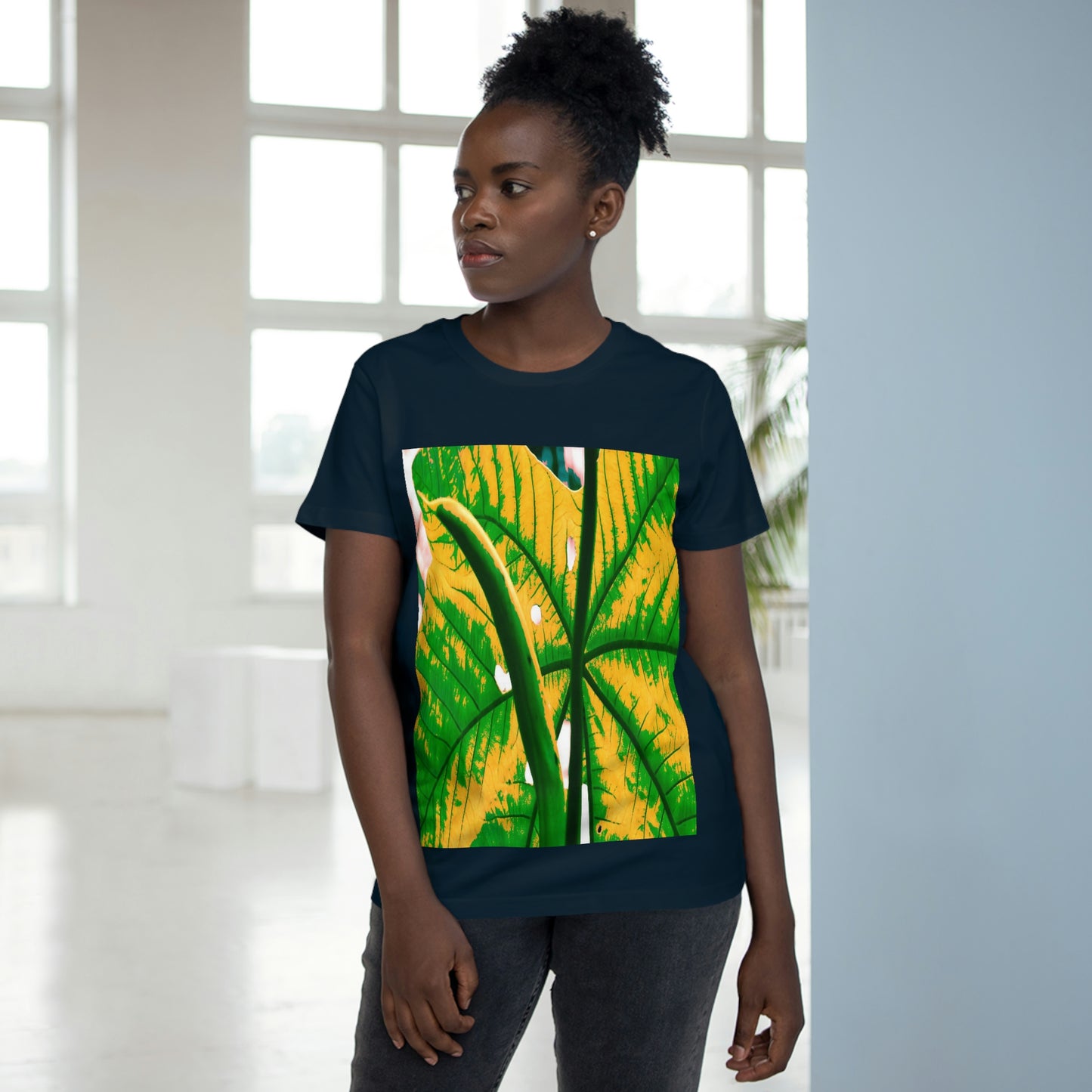 Printed in AUSTRALIA - Women’s Maple Tee - Yagrumo Tree leaf - El Yunque rainforest - Alien Vision 👽