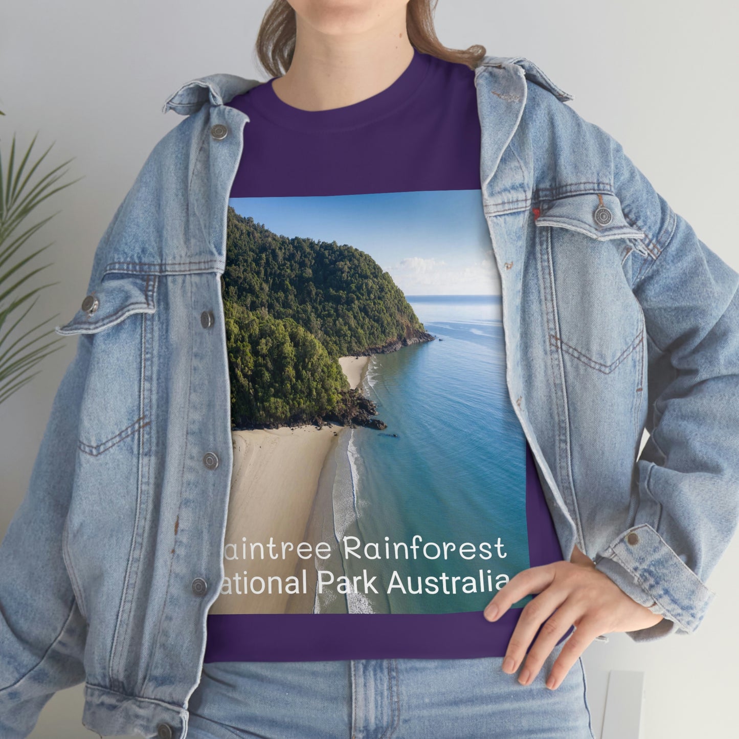 AU-PRINT UNISEX GILDAN 5000 - Heavy Cotton Tee - DAINTREE RAINFOREST National Park - Australia - Printed in AU by The Print Bar