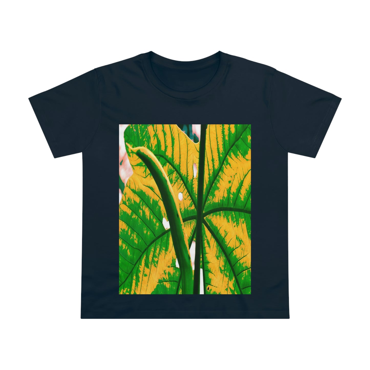 Printed in AUSTRALIA - Women’s Maple Tee - Yagrumo Tree leaf - El Yunque rainforest - Alien Vision 👽