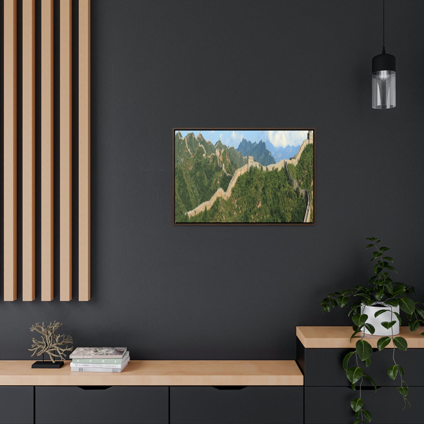 GREAT CHINA COLLECTION: Horizontal Framed Premium Gallery Wrap Canvas - The Great Wall of China close to Jinshanling