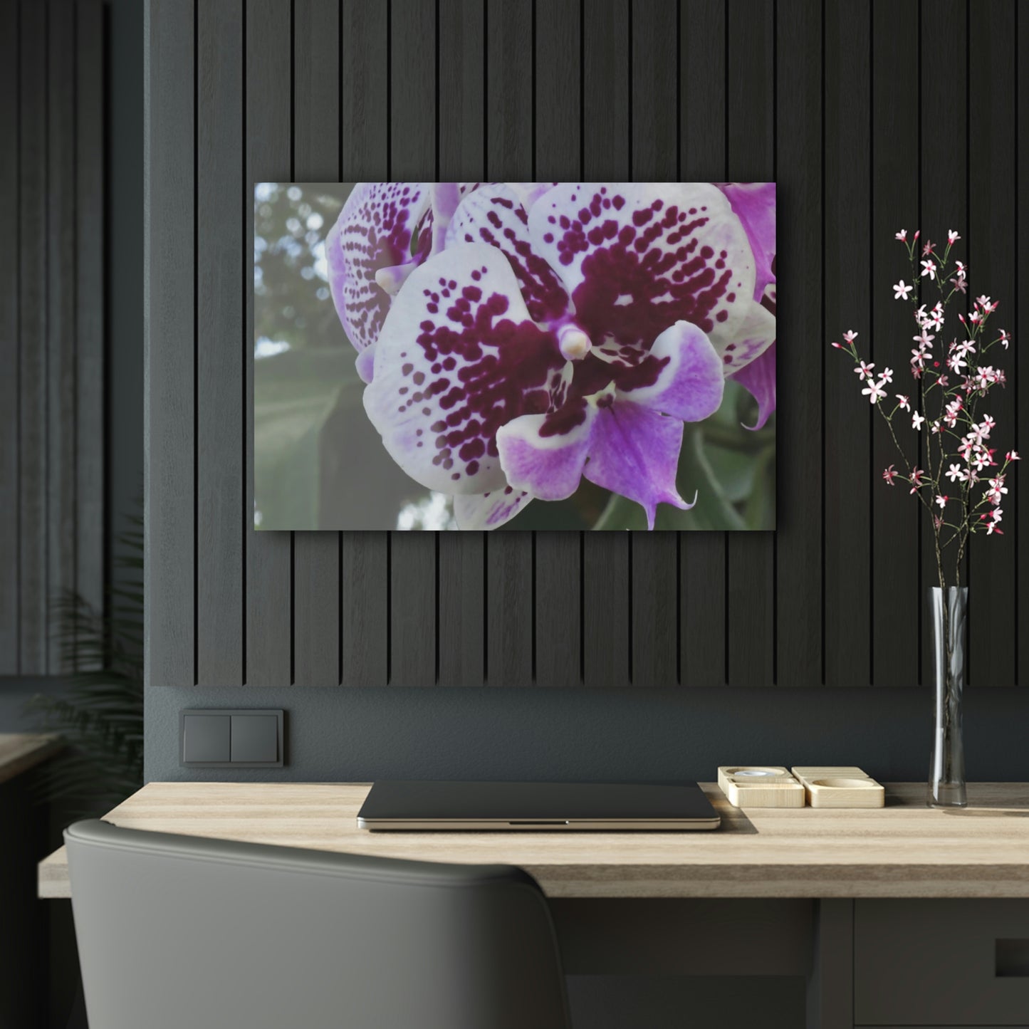 ACRYLIC Wall Prints - ORCHIDS - the sharpest colors and prints - lasting glass surface - stunning for the Green Forest Home decor - US Made