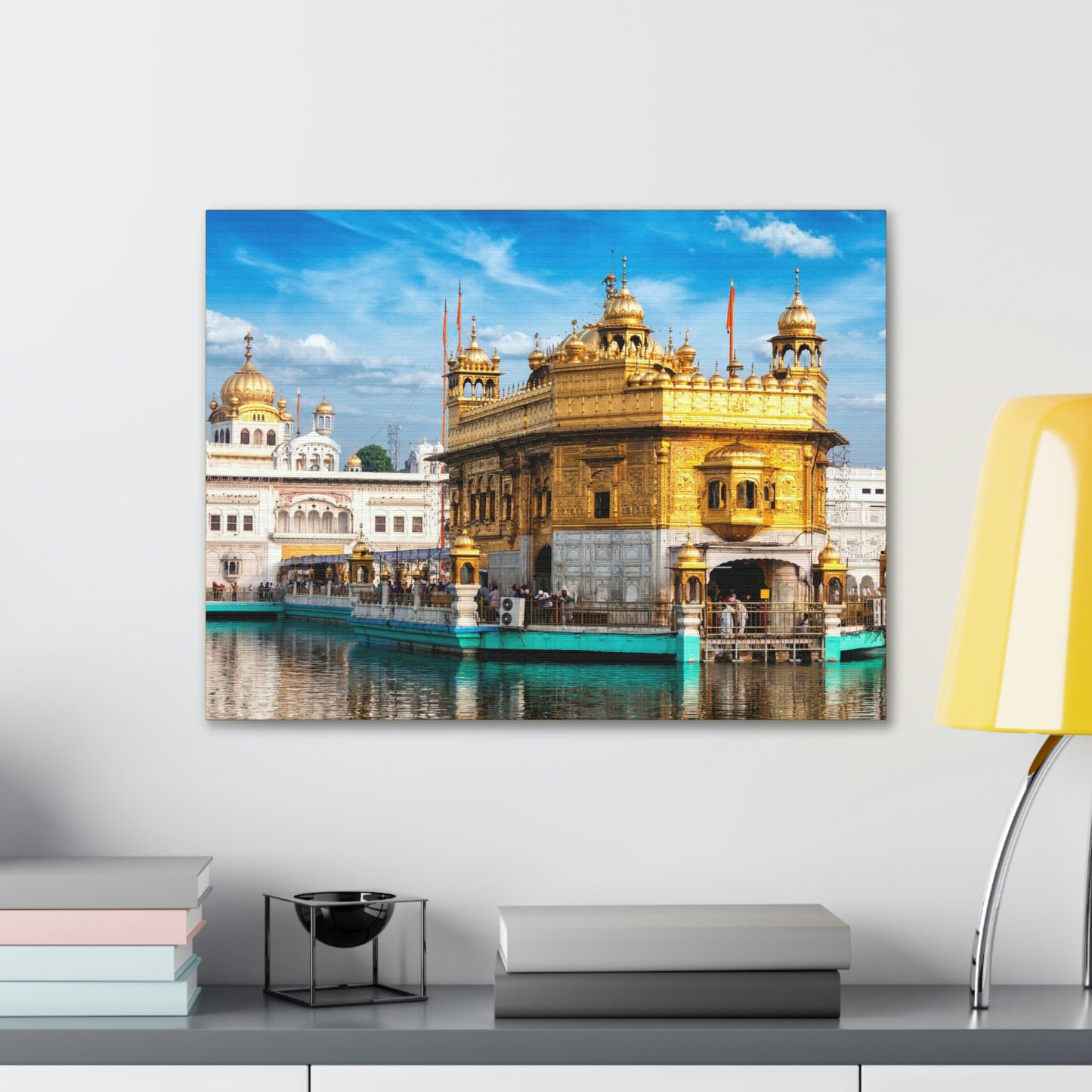 Printed in USA - Canvas Gallery Wraps - The Golden Temple in Amritsar, Punjab -  India - Sikhsm