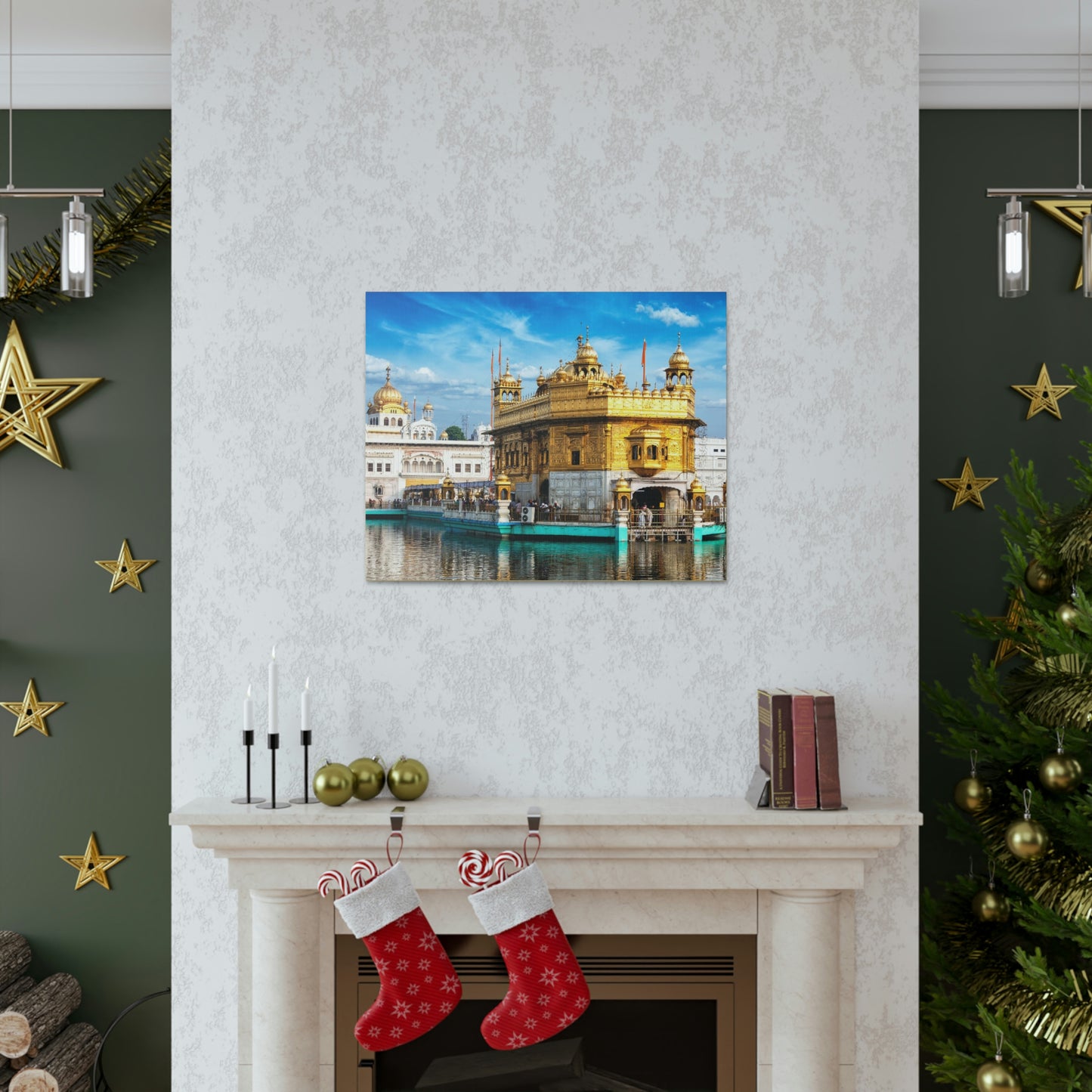 Printed in USA - Canvas Gallery Wraps - The Golden Temple in Amritsar, Punjab -  India - Sikhsm