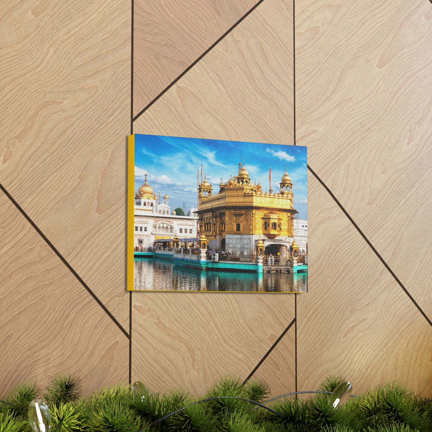 Printed in USA - Canvas Gallery Wraps - The Golden Temple in Amritsar, Punjab -  India - Sikhsm