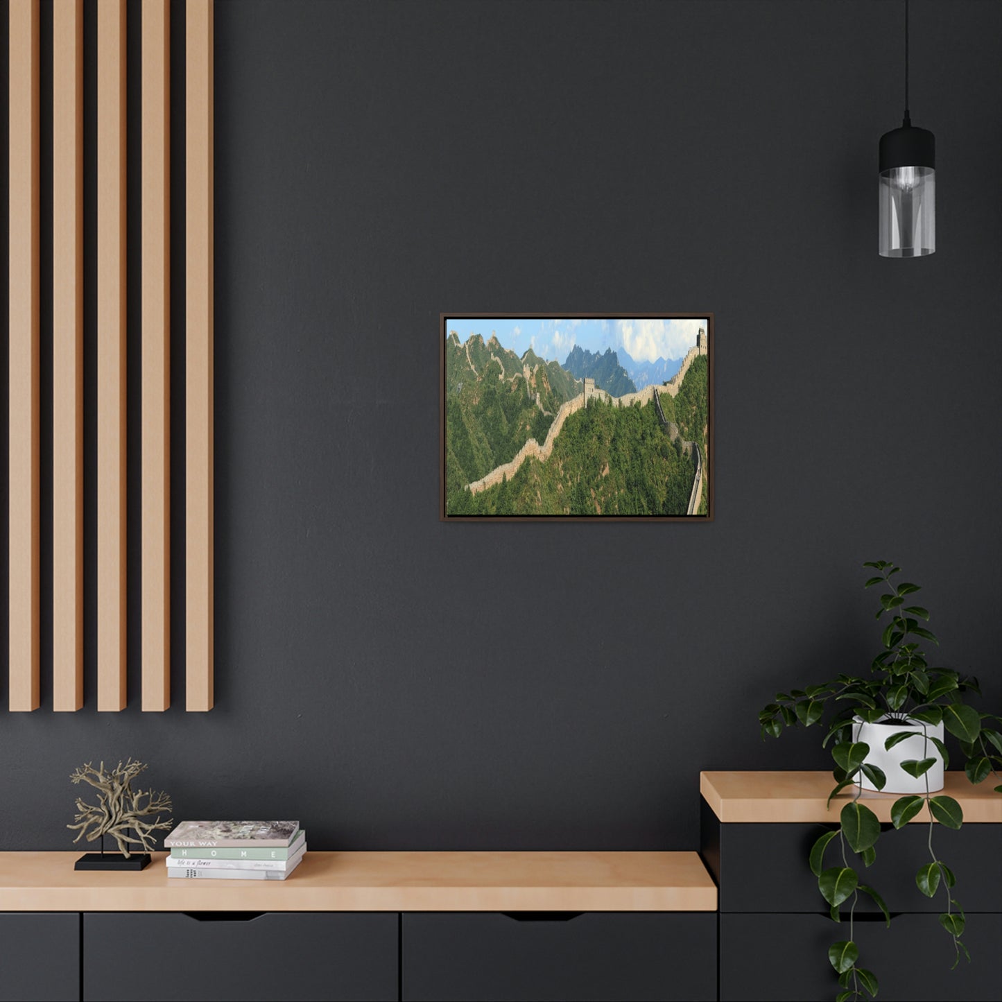 GREAT CHINA COLLECTION: Horizontal Framed Premium Gallery Wrap Canvas - The Great Wall of China close to Jinshanling