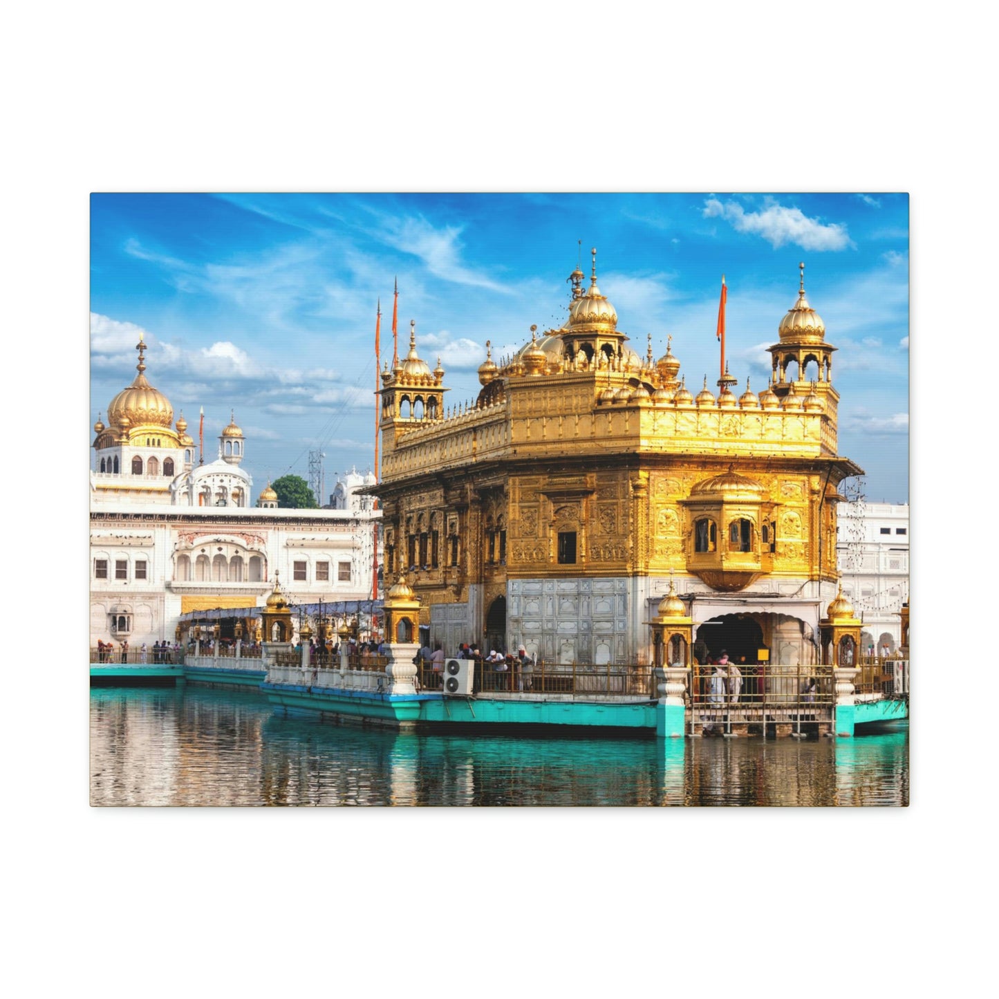 Printed in USA - Canvas Gallery Wraps - The Golden Temple in Amritsar, Punjab -  India - Sikhsm