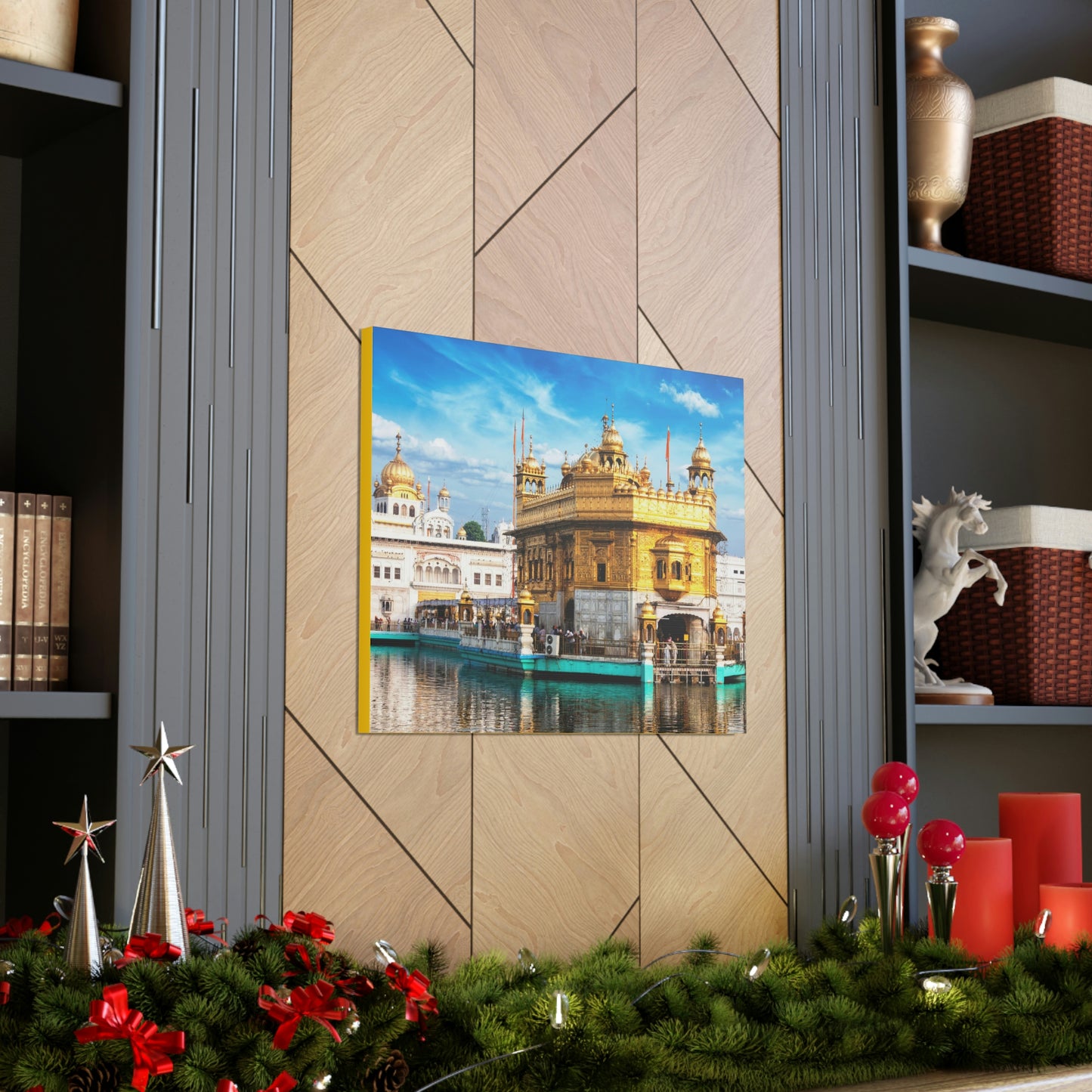 Printed in USA - Canvas Gallery Wraps - The Golden Temple in Amritsar, Punjab -  India - Sikhsm