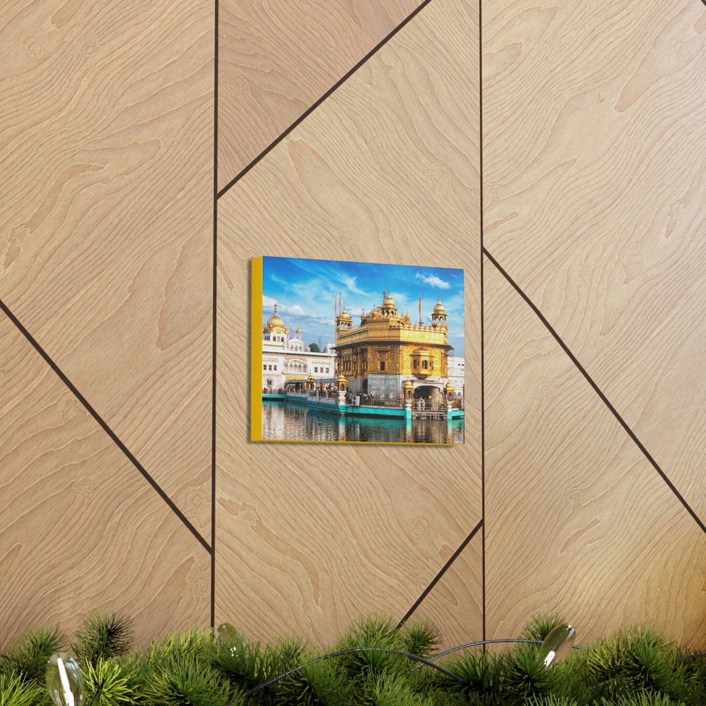 Printed in USA - Canvas Gallery Wraps - The Golden Temple in Amritsar, Punjab -  India - Sikhsm