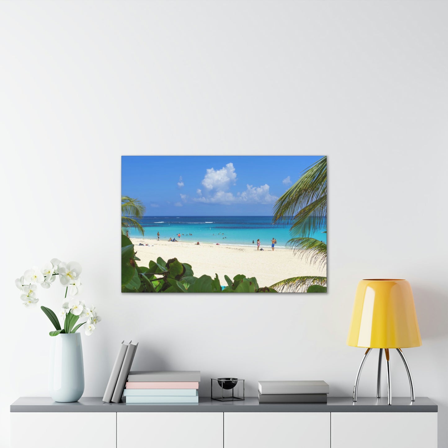 Best Beaches & Islands - Canvas Stretched, 0.75" in 6 sizes - Flamenco Beach on the Puerto Rican Island of Culebra - a top-rated beach in the world - US Print