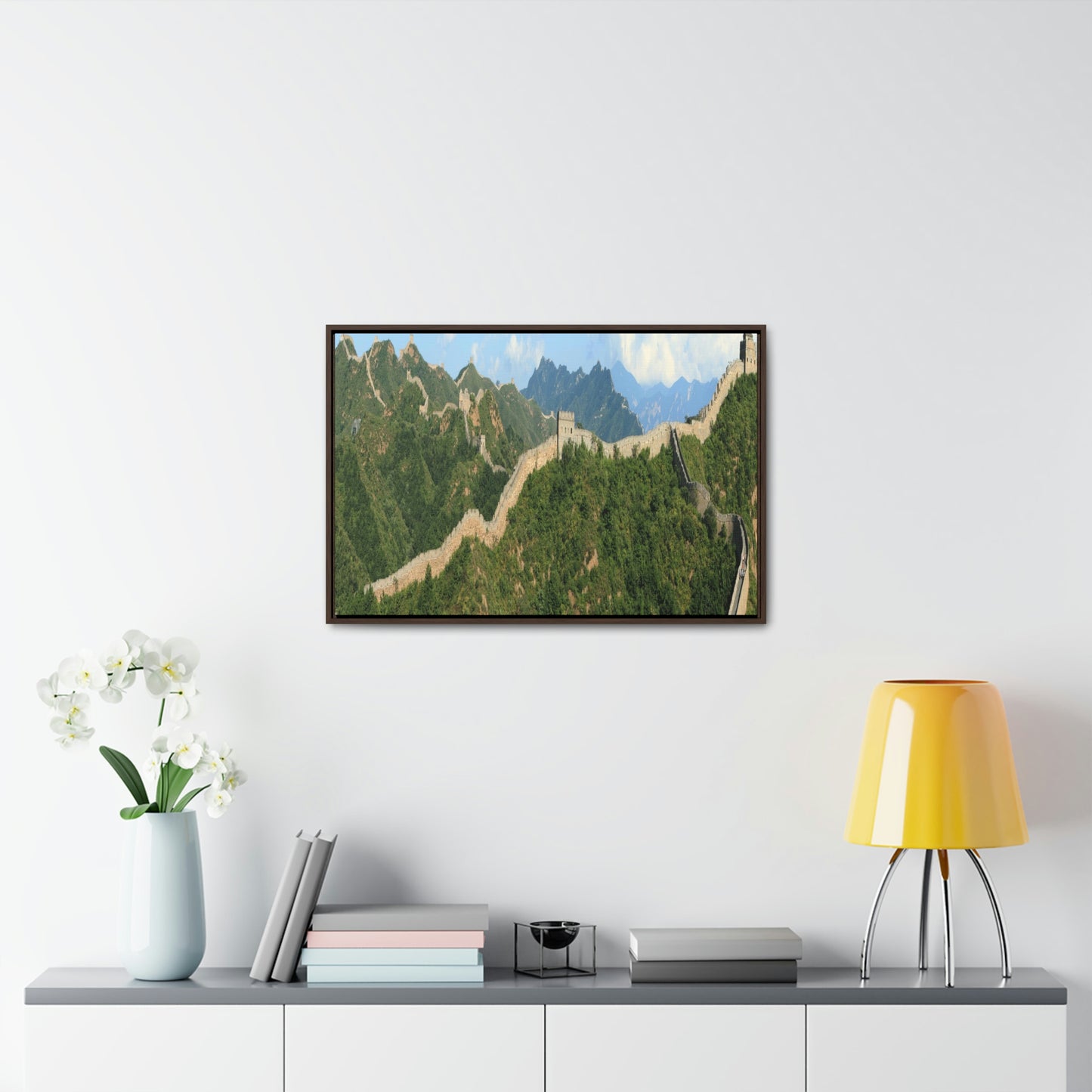 GREAT CHINA COLLECTION: Horizontal Framed Premium Gallery Wrap Canvas - The Great Wall of China close to Jinshanling