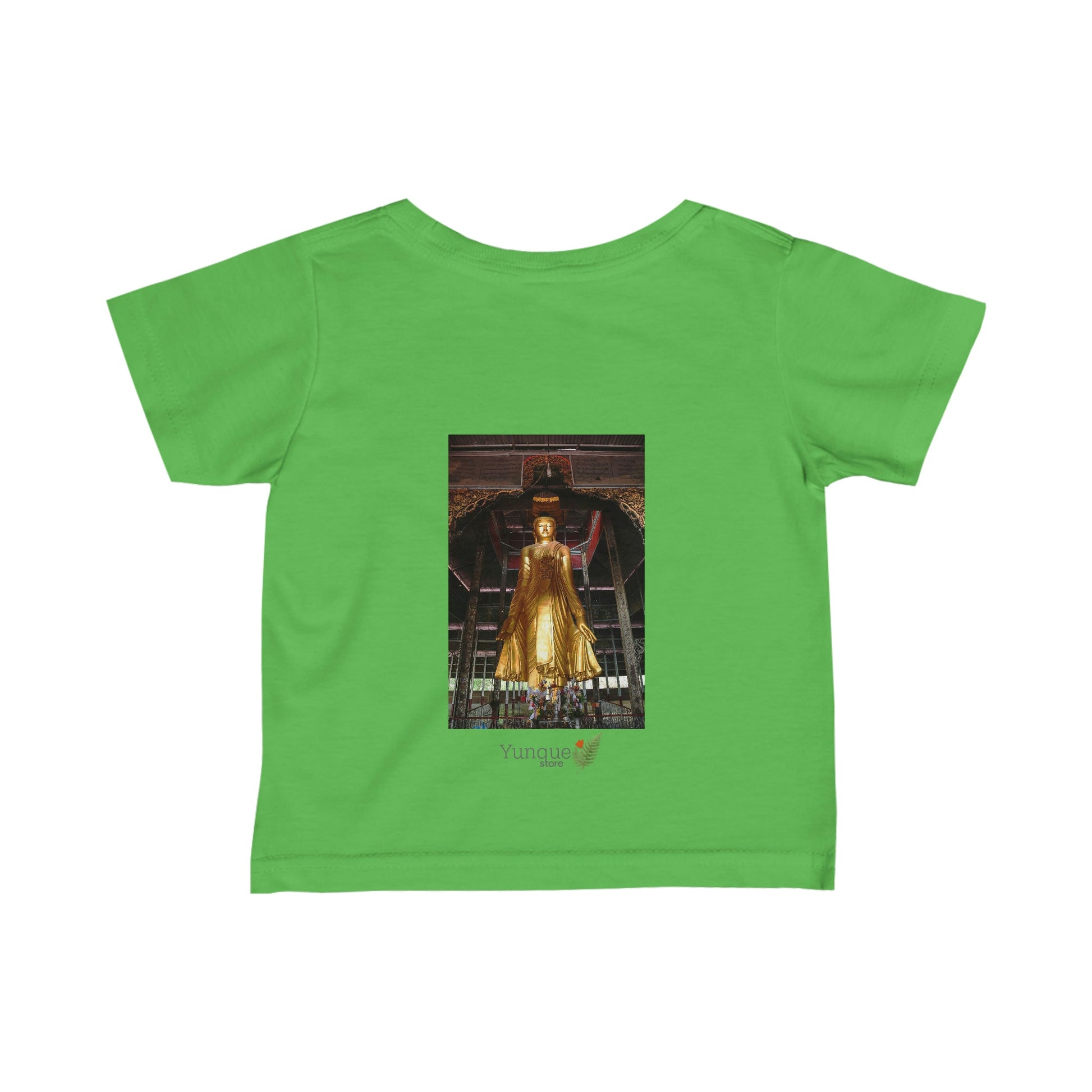 😇 A Steal for $16.99 - UK Print - Infant Fine Cotton Jersey Tee - Thai Buddhist Children monks / Burma Buddha Blessings - Green Forest Home