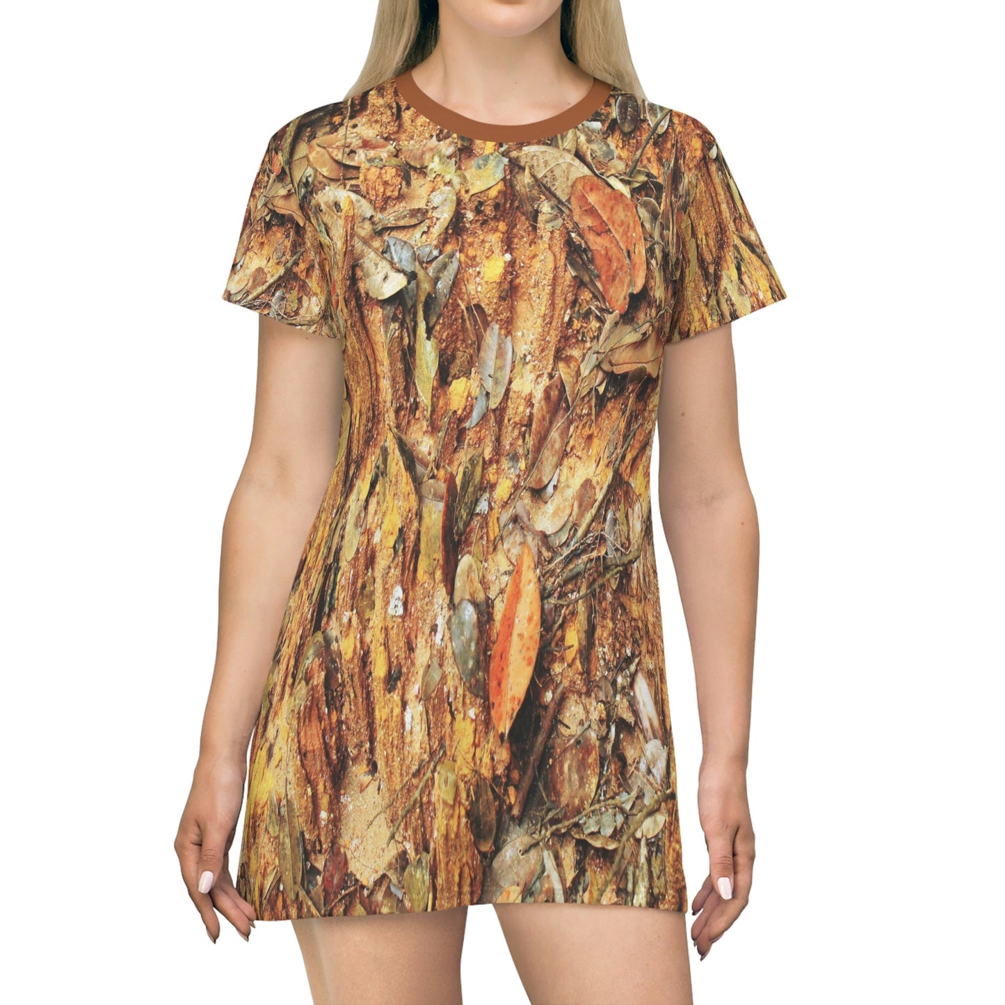 AOP T-shirt Dress - Huge Landslide in Holy spirit river explorations - El Yunque PR - Green Forest Home