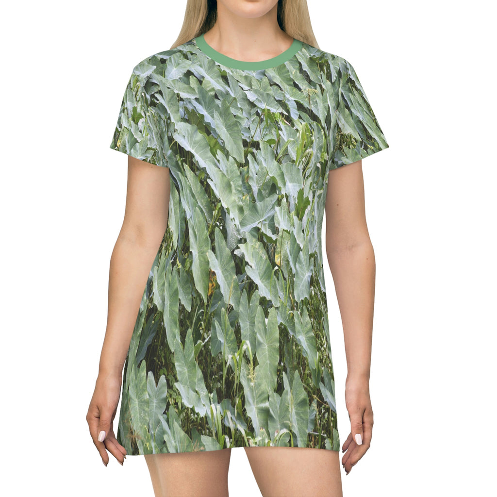 AOP T-shirt Dress - Maricao park river plants (river swamp) - PR - Green Forest Home