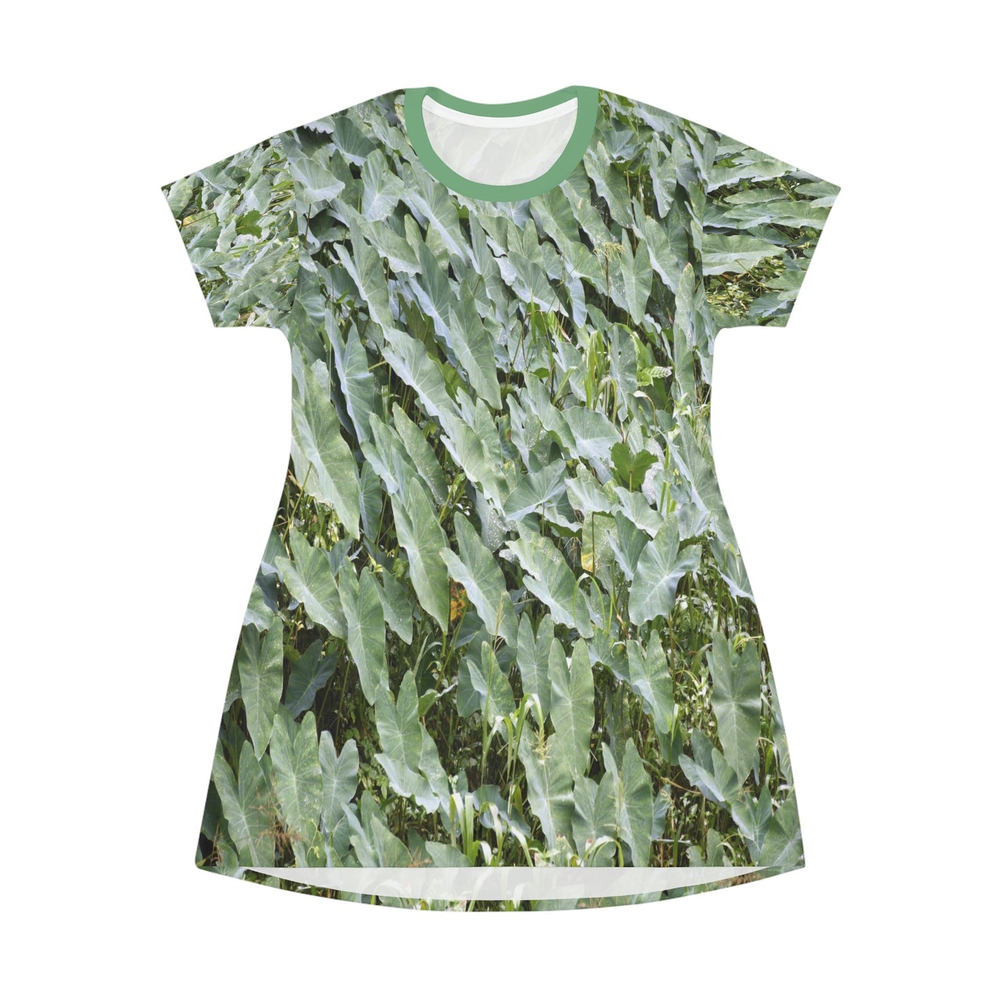 AOP T-shirt Dress - Maricao park river plants (river swamp) - PR - Green Forest Home