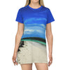 AOP T-shirt Dress - Pajaros beach - Remote Mona Island PR - Green Forest Home